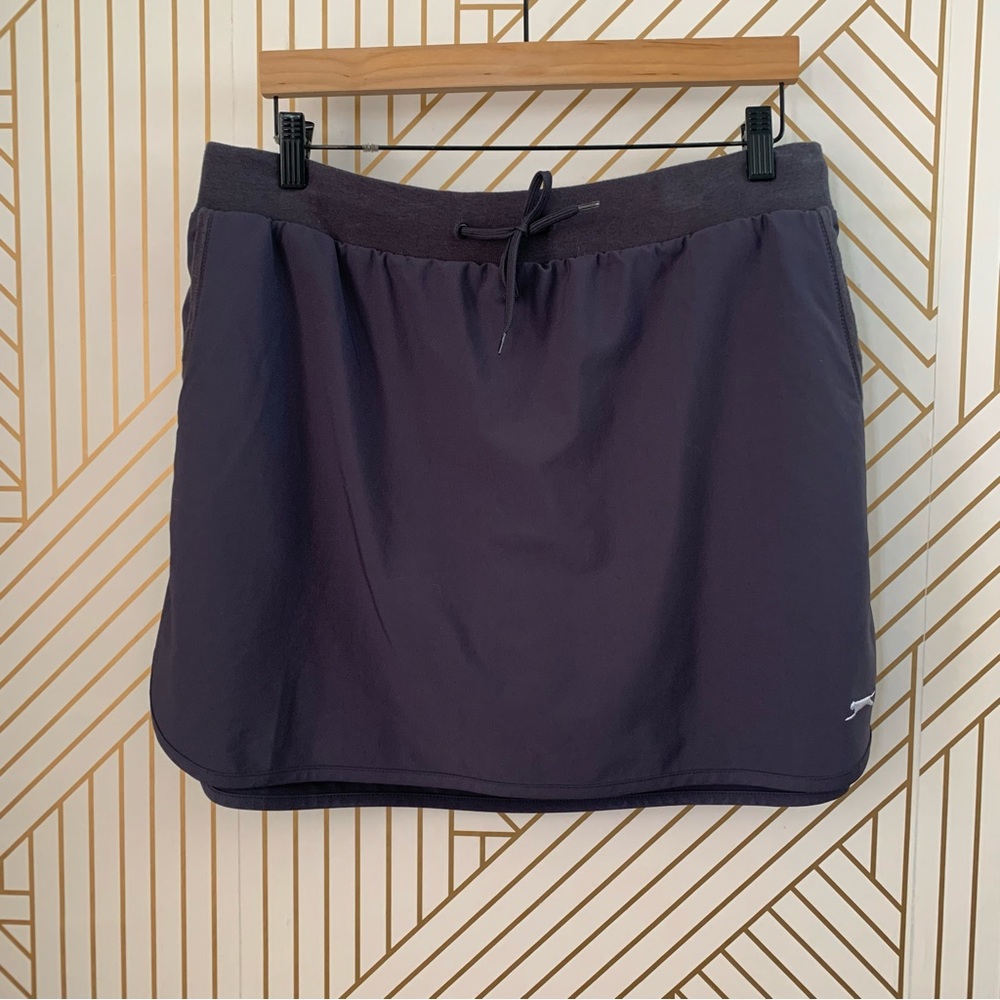 ⭐️ $5 Slazenger gray Golf Skort drawstring waist rounded hem with side slits XL